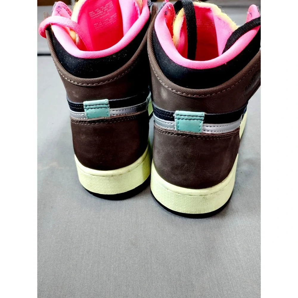 EUC-Air Jordan 1 Mid SE 575441‑201 Youth 6/WM 7.5 Armory Navy Archaeo Brown Pink